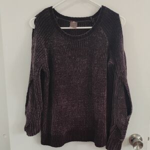 CALIA by Carrie Underwood Women's Plum Crew Neck Sweater